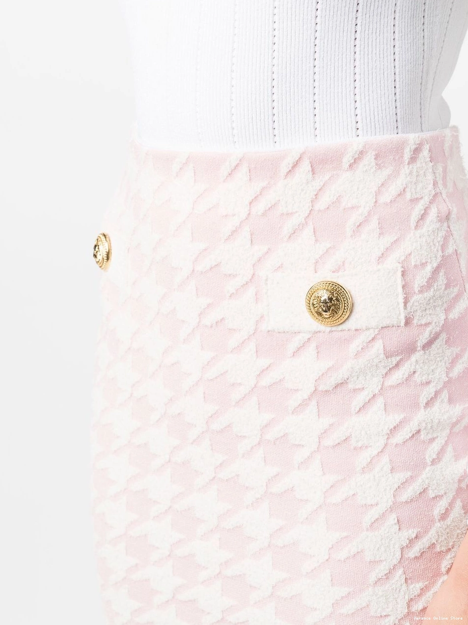 Cheap pattern houndstooth Women skirt mini Versace 0813